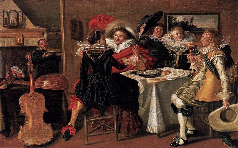 Dirck Hals Merry Company at Table oil painting image